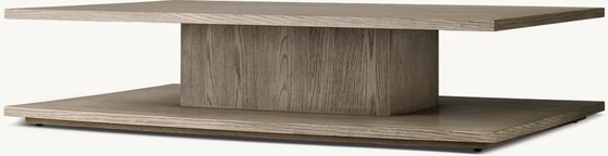 Customized Modern Coffee Table Furniture With Wood Top And Stainless Steel Base