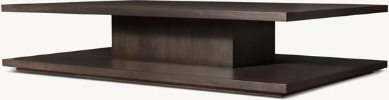 Customized Modern Coffee Table Furniture With Wood Top And Stainless Steel Base