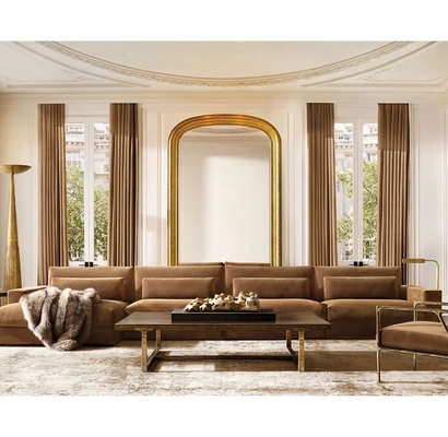 Modern Luxury Sintered Stone Coffee Table Lightweight Customizable