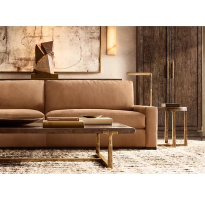 Modern Luxury Sintered Stone Coffee Table Lightweight Customizable