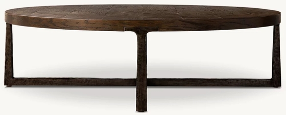 Modern Wood Top Round Coffee Table 300mm With Stainless Steel Material