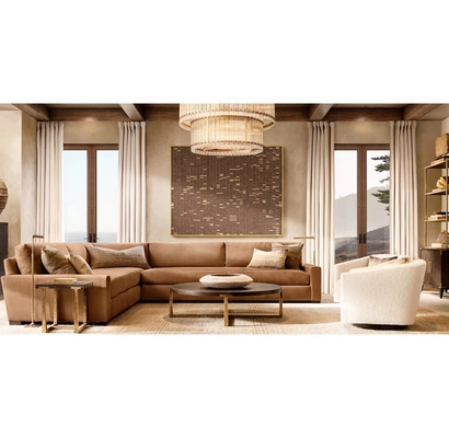Modern Wood Top Round Coffee Table 300mm With Stainless Steel Material