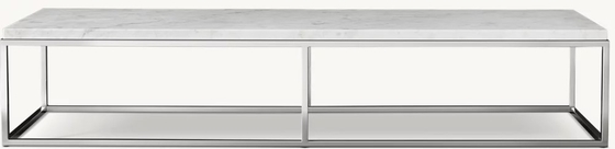 Stainless Steel And Sintered Stone Top Coffee Table Furniture For Modern Homes