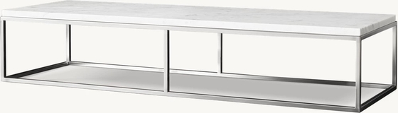 Stainless Steel And Sintered Stone Top Coffee Table Furniture For Modern Homes