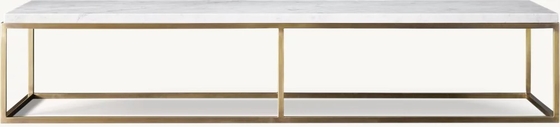 Stainless Steel And Sintered Stone Top Coffee Table Furniture For Modern Homes