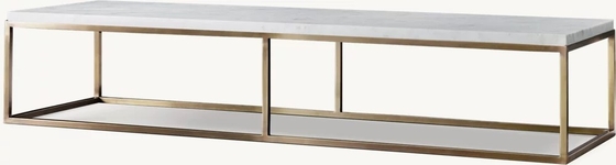 Stainless Steel And Sintered Stone Top Coffee Table Furniture For Modern Homes