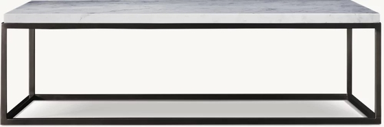 Stainless Steel And Sintered Stone Top Coffee Table Furniture For Modern Homes