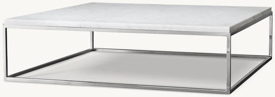 Homes Coffee Table Furniture With Customizable Size Stainless Steel And Sintered Stone Top