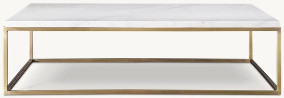 Homes Coffee Table Furniture With Customizable Size Stainless Steel And Sintered Stone Top