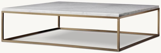 Homes Coffee Table Furniture With Customizable Size Stainless Steel And Sintered Stone Top