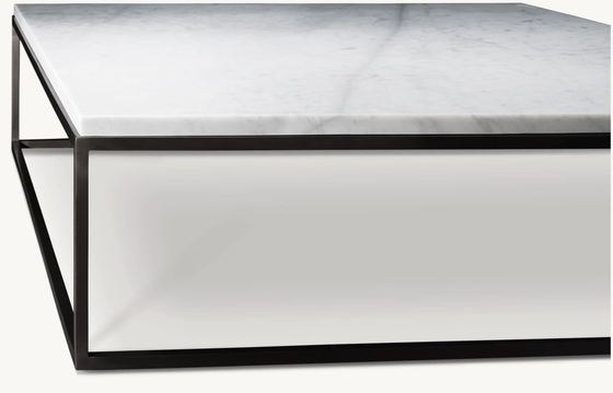 Homes Coffee Table Furniture With Customizable Size Stainless Steel And Sintered Stone Top