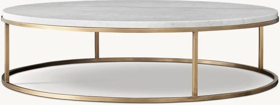 Stainless Steel And Sintered Stone Coffee Table Furniture For Modern Living Room