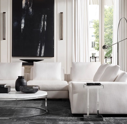 Stainless Steel And Sintered Stone Coffee Table Furniture For Modern Living Room