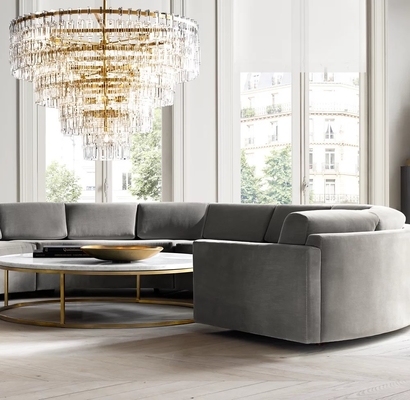 Stainless Steel And Sintered Stone Coffee Table Furniture For Modern Living Room