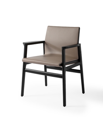 Modern Office Solid Wood Chair Armchair Type Brown Color