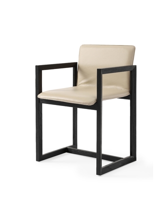 Modern Office Solid Wood Chair Armchair Type Brown Color