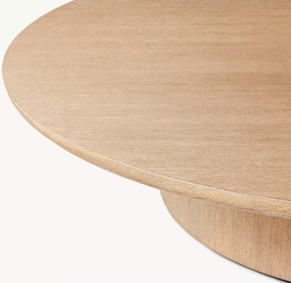Living Room Solid Wood Coffee Table Furniture With Stainless Steel And Ceramic Top
