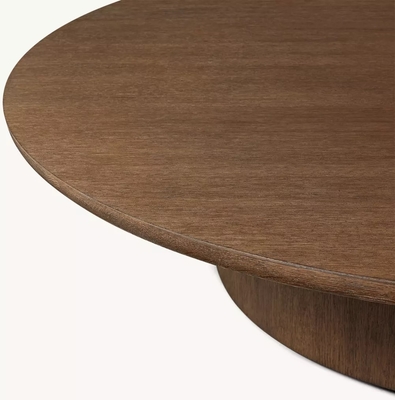 Living Room Solid Wood Coffee Table Furniture With Stainless Steel And Ceramic Top