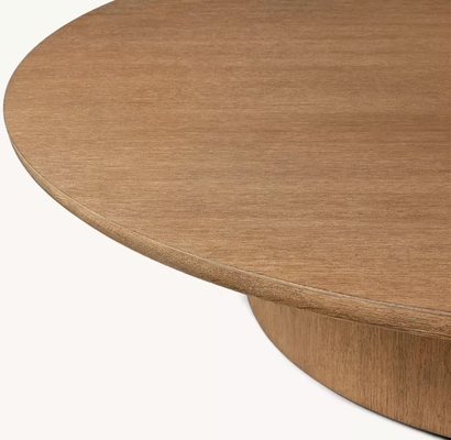 Living Room Solid Wood Coffee Table Furniture With Stainless Steel And Ceramic Top