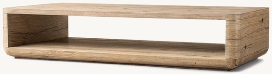 Living Room Solid Wood Coffee Table Modern Furniture With Stainless Steel And Ceramic Top