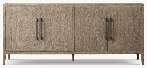 Modern Bedroom Console Table Furniture With Walnut Finish And Roller Shutter Door Cabinet