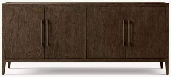 Modern Bedroom Console Table Furniture With Walnut Finish And Roller Shutter Door Cabinet