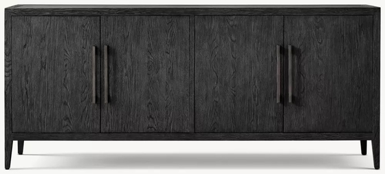 Modern Bedroom Console Table Furniture With Walnut Finish And Roller Shutter Door Cabinet