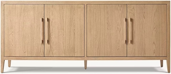 Modern Bedroom Console Table Furniture With Walnut Finish And Roller Shutter Door Cabinet