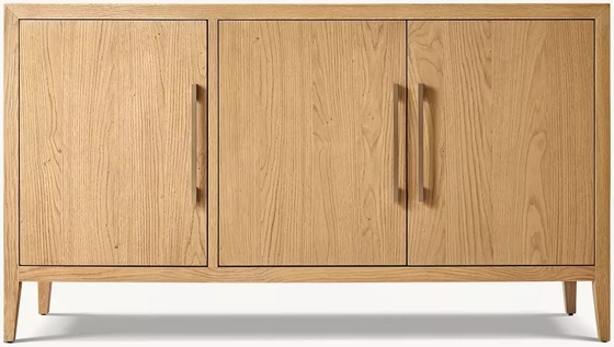 Modern Bedroom Console Table Furniture With Walnut Finish And Roller Shutter Door Cabinet