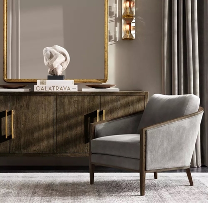 Modern Bedroom Console Table Furniture With Walnut Finish And Roller Shutter Door Cabinet