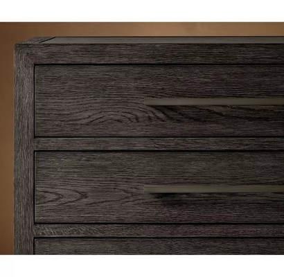 Modern Bedroom Console Table Furniture With Walnut Finish And Roller Shutter Door Cabinet