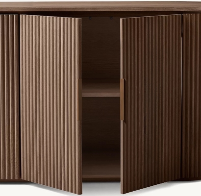 VB-006 Bedroom Medieval Style Console Table Furniture With Roller Shutter Door Cabinet And Wood Top