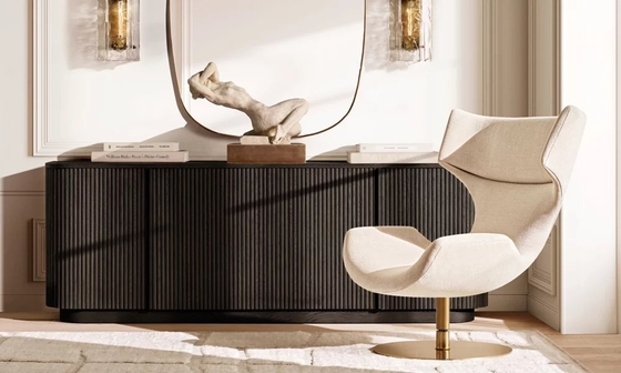 Customized Stainless Steel Console Table Furniture With Sintered Stone / Ceramic Top