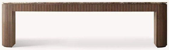 Modern Bedroom Walnut Console Table With Roller Shutter Door Cabinet
