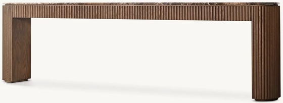 Modern Bedroom Walnut Console Table With Roller Shutter Door Cabinet