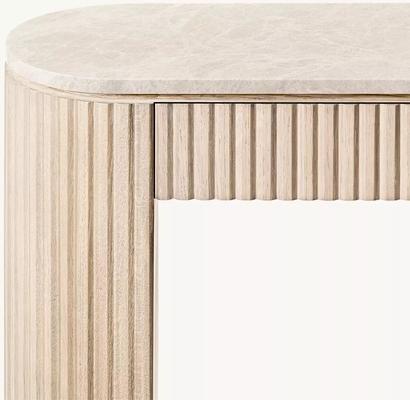 Modern Bedroom Walnut Console Table With Roller Shutter Door Cabinet