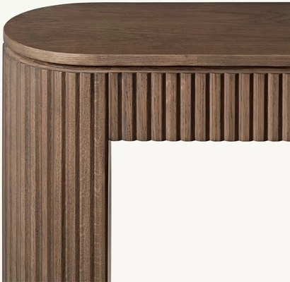 Modern Bedroom Walnut Console Table With Roller Shutter Door Cabinet