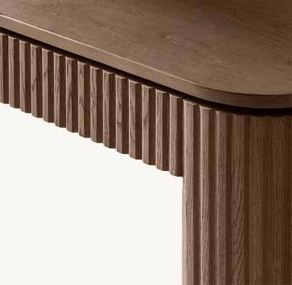 Modern Bedroom Walnut Console Table With Roller Shutter Door Cabinet