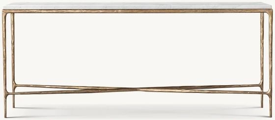 Bedroom Functional Console Table Furniture With Stainless Steel And Glass Top