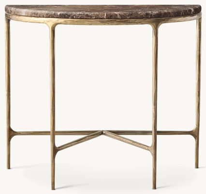 Bedroom Modern Console Table With Stainless Steel And Sintered Stone / Wood Top