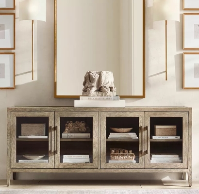 Custom Bedroom Console Table Furniture With Stainless Steel And Sintered Stone Material