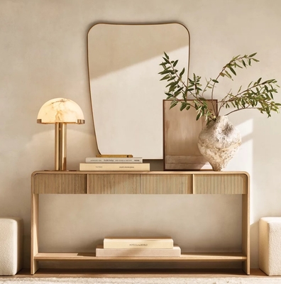 Stainless Steel And Sintered Stone Modern Console Table 2000mm for Bedroom